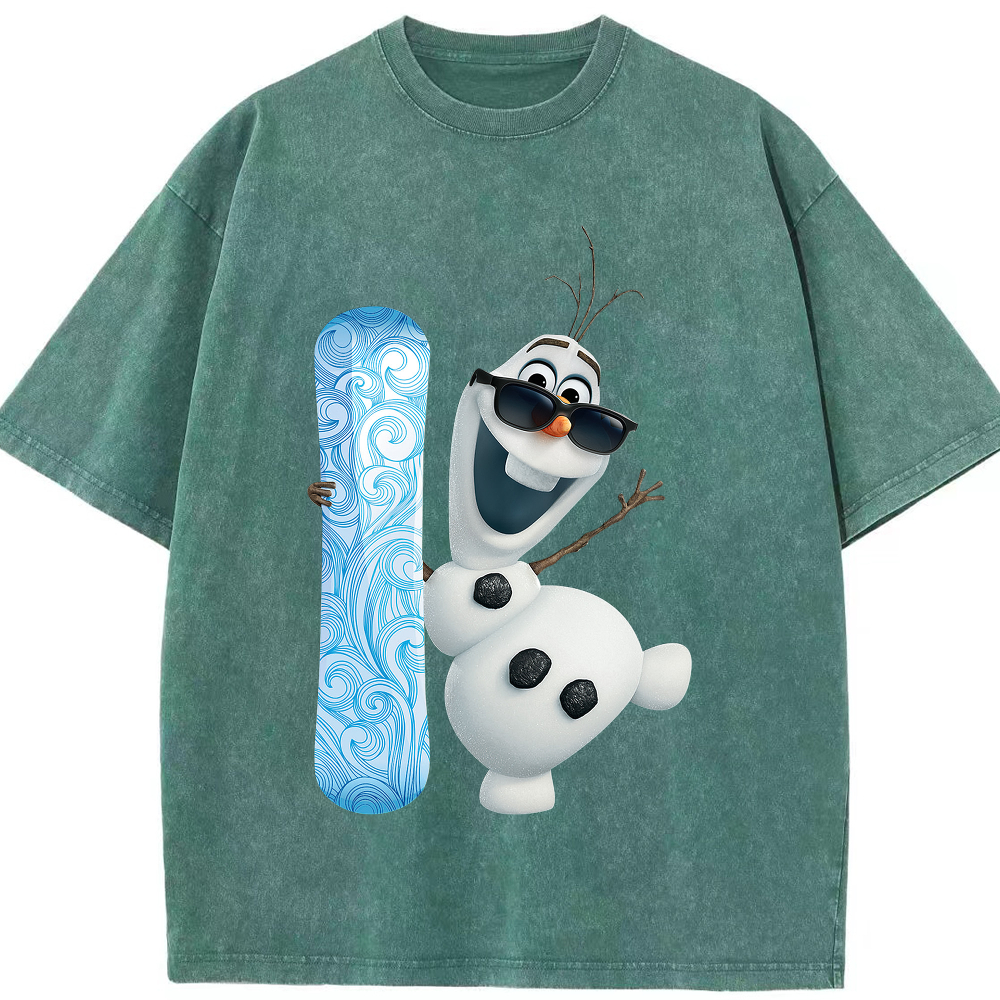 （画像用） アナと雪の女王 アンナ エルサ Frozen Anna Elsa 綿100% ヴィンテージ風 半袖Tシャツ（フロントプリント）